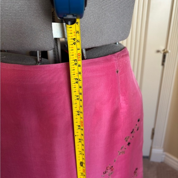 Chic Silk Pink/Fuchsia Maxi Skirt - Picture 9 of 10